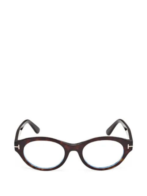 TOM FORD Eyewear tortoiseshell-effect cat-eye glasses Brown FT6172B