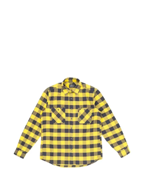 Htc Los Angeles logo-print check-pattern shirt Yellow 20WFHCM001