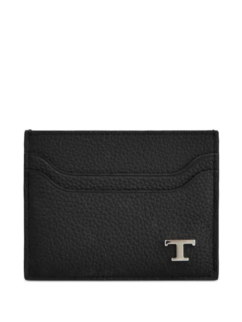 Tod's T Timeless pebbled-leather card holder Black XAMTSYF0200WKA