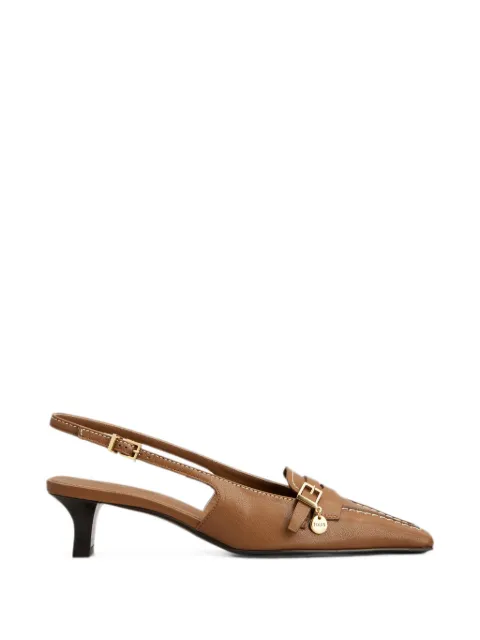 Tod's slingback pumps in leather Brown XXW10M0KO10TRP