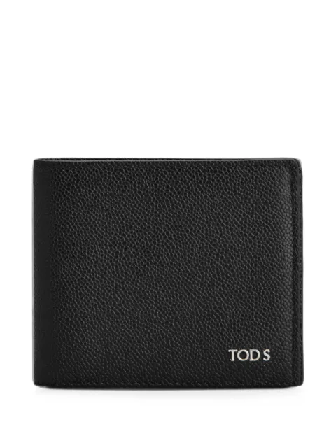 Tod's logo-plaque pebbled-leather wallet Black XAMLTTC0300UGA