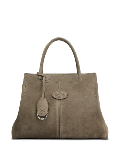 Tod's logo-patch suede tote bag Grey XBWDBKA0200P3AB208