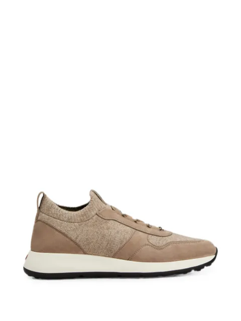 Tod's suede-panelled wool-blend sneakers Neutrals XXM79K0KN80VKM