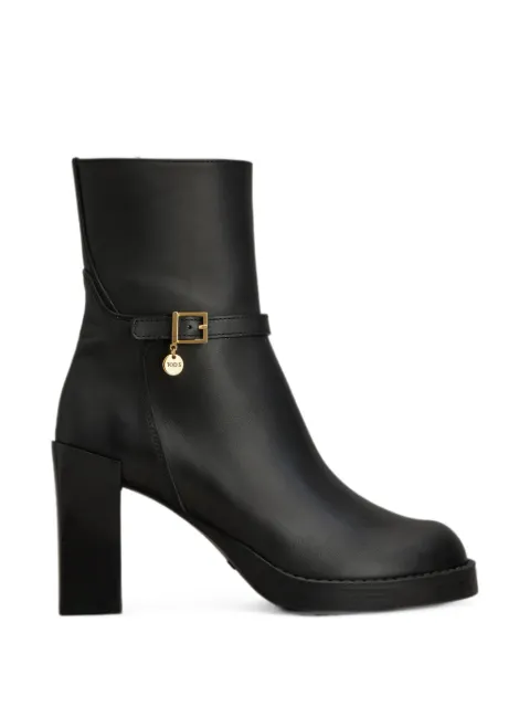 Tod's buckle-strap logo-pendant ankle boots Black XXW79L0KM80N6M