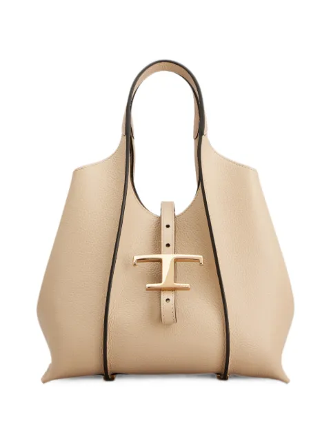 Tod's T Timeless shopping bag in leather mini Neutrals XBWTSBA9100XSO