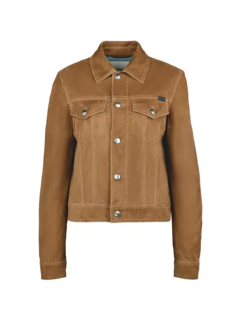 Tod's trucker jacket in Pashmy suede Brown X1W12531090XZU