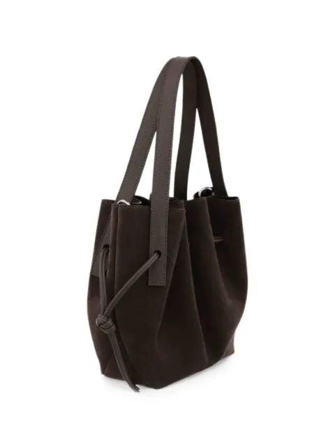 Yuzefi Mini Scallop suede tote bag Brown MINISCALLOPTOTEGANACHE