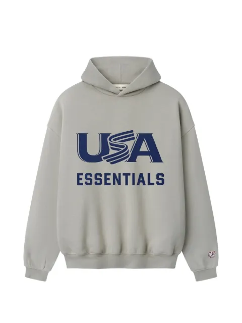 FEAR OF GOD ESSENTIALS logo-print hoodie Grey RW00186