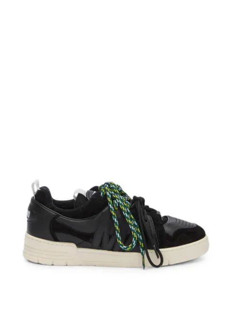 Moschino panelled lace-up sneakers Black MB15304G0PGAE