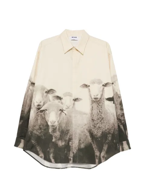 Moschino print-detail long-sleeve shirt Neutrals 262ZZA02115254