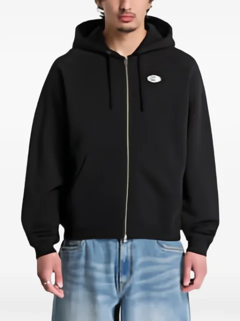 dime Marathon logo-patch hoodie Black DIMESU2643