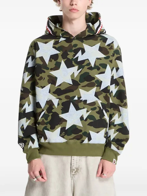 A BATHING APE® Shark 1st Camo hoodie Green 001PPM301305M