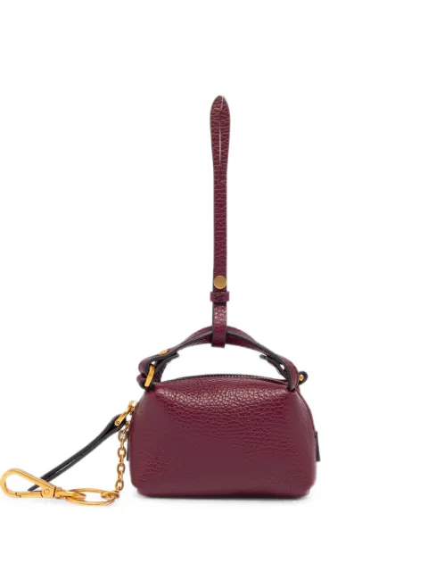 GIANNI CHIARINI pebbled leather bag charm Red BCMALIFA6011GRN