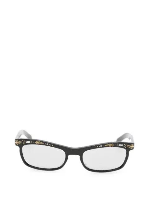 VALENTINO GARAVANI EYEWEAR crystal-embellished rectangle-frame sunglasses Black VG0044S