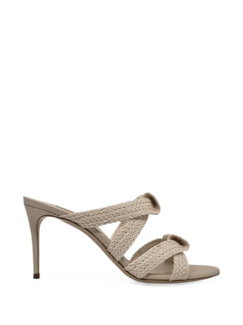 Casadei Julia Mariposa woven knotted sandals Neutrals 1M536B0801C3018