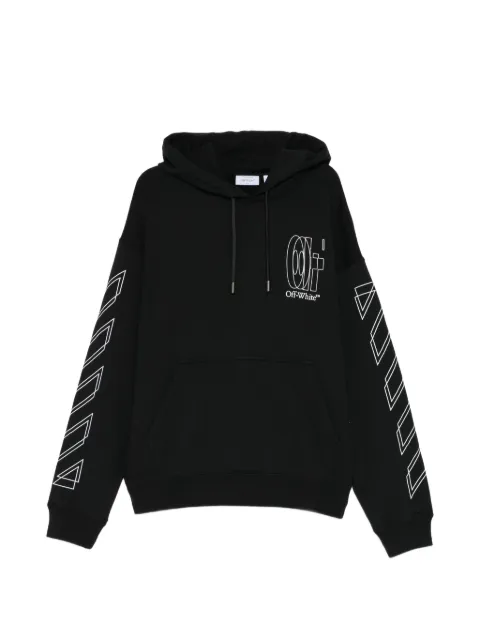 Off-White outline double arrow hoodie Black OMBB085S26FLE0060001