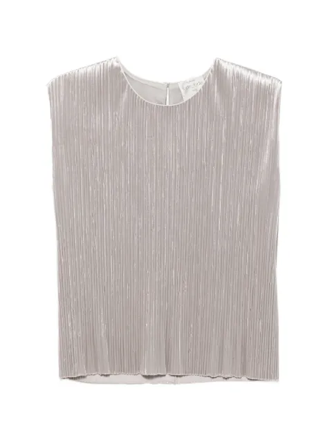 Forte Forte plissé-effect sleeveless top Silver 15052MYTOP