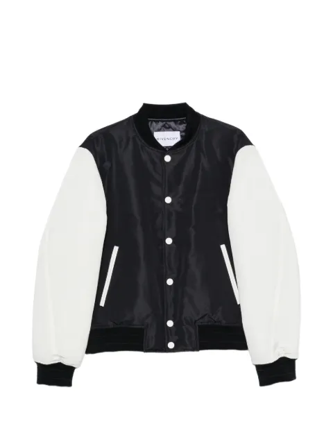 Givenchy logo-embroidered bomber jacket Black BM01HM166P