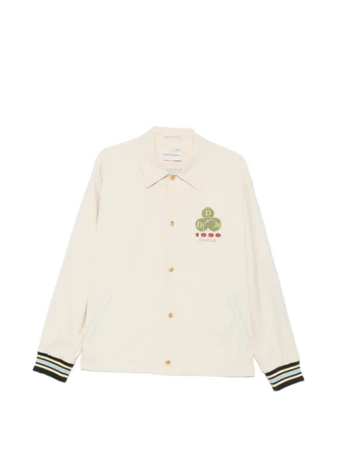 Drôle De Monsieur logo-print pocket jacket Neutrals LJT289PL179