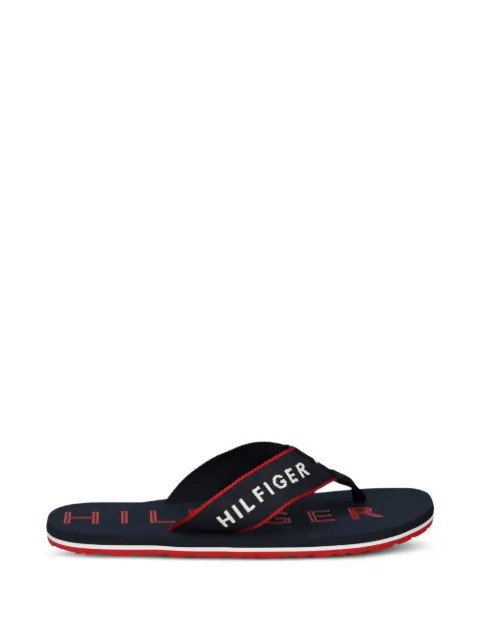 Tommy Hilfiger logo-print flip-flops Blue FM0FM05913