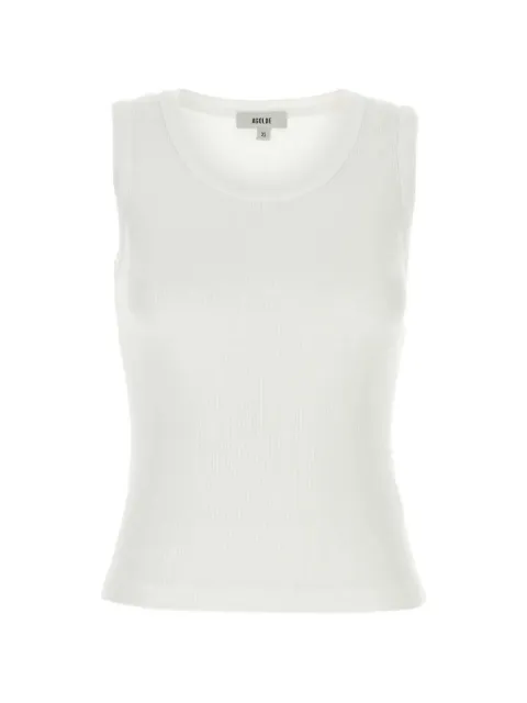 AGOLDE Poppy fine-ribbed tank top White A73681260