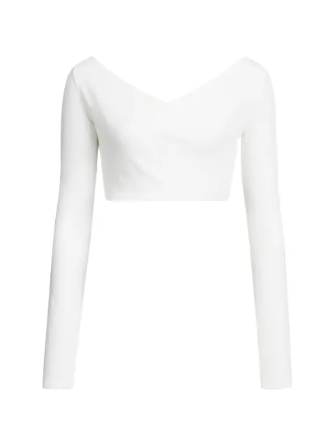 Alaïa wrap-style cropped top White AA9H1508K210D