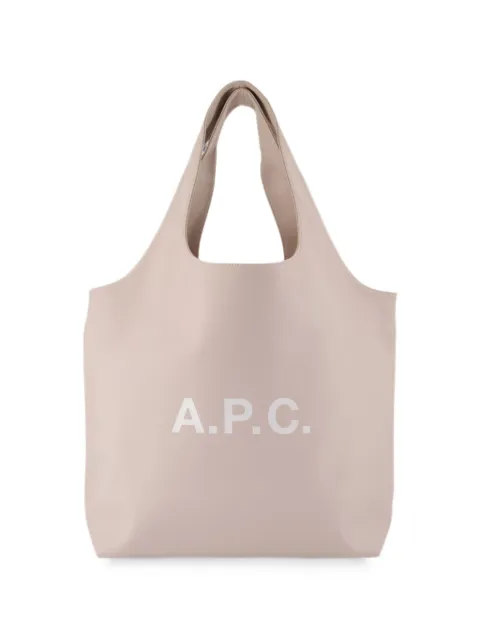 A.P.C. Ninon logo-print tote bag Neutrals PUAATM61565