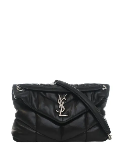 Saint Laurent Pre-Owned 2019 Medium Matelasse Lambskin Monogram Loulou Puffer shoulder bag Black 8PSI9061HX95Z15K