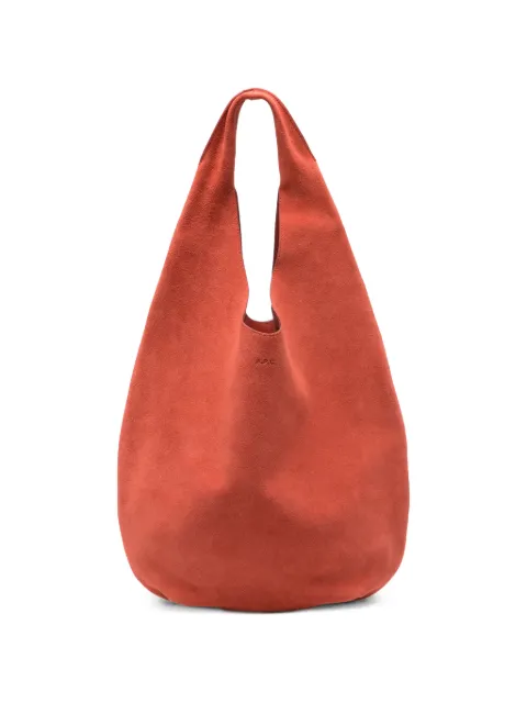 A.P.C. Neige suede shoulder bag Orange PXCDSF67008