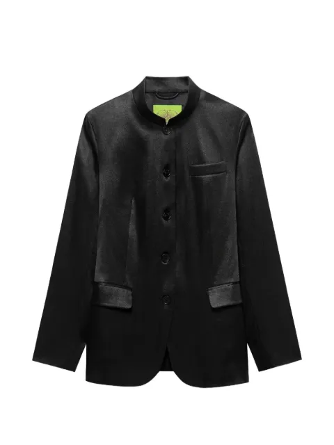 Shanghai Tang satin blazer Black B2WRJ606AN