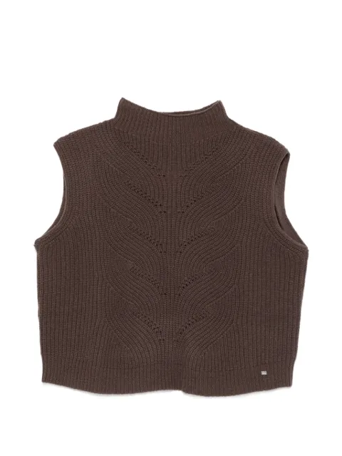 Herno sleeveless high-neck sweater Brown ML00022DR70188