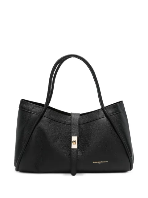 ADRIANNA FERETTI pebbled-leather tote bag Black 659626105
