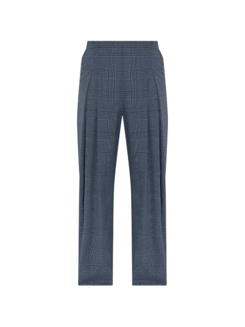 IRO check-pattern pleated trousers Blue WP23LAAZ0