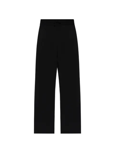Balmain logo-embroidered drawstring trousers Black HH1PQ439BD59
