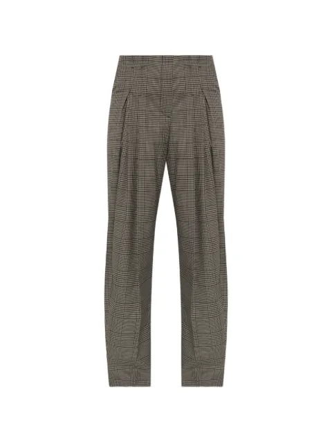 IRO Koffa checked pleated trousers Neutrals WP23KOFFA0