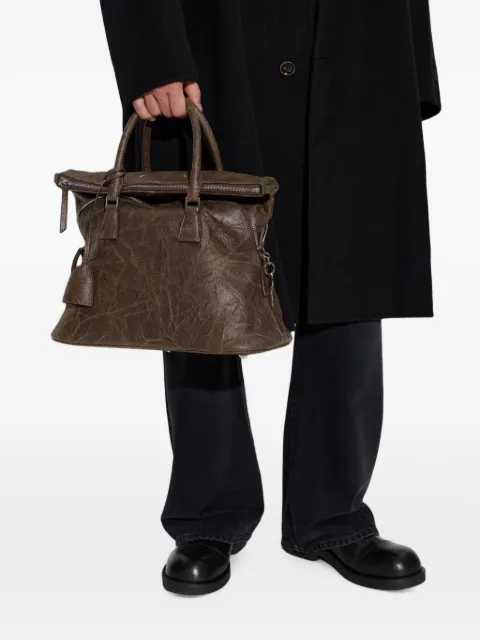 Maison Margiela crinkled-finish tote bag Brown SB1WG0085P8990