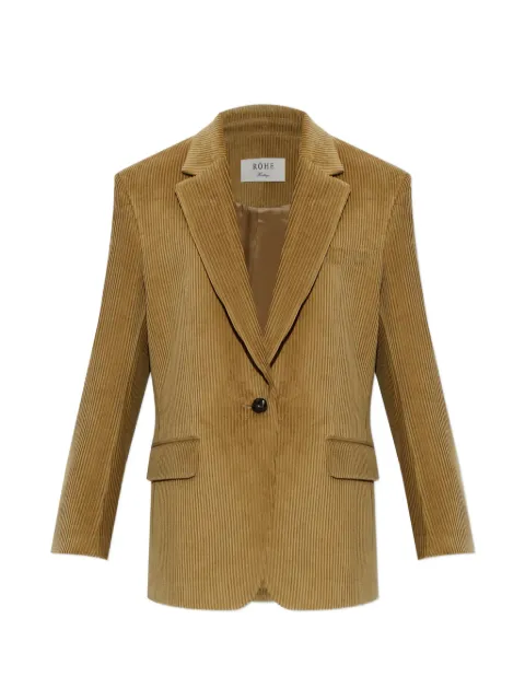 Róhe corduroy single-vent blazer Neutrals 82011230