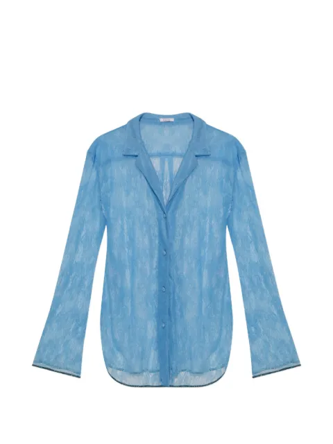 Oséree floral-lace shirt Blue PHF268LACE
