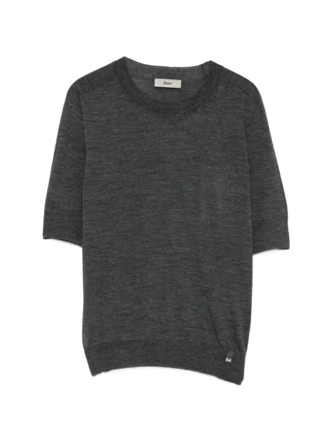 Herno short-sleeve crew-neck sweater Grey MG000255D70373