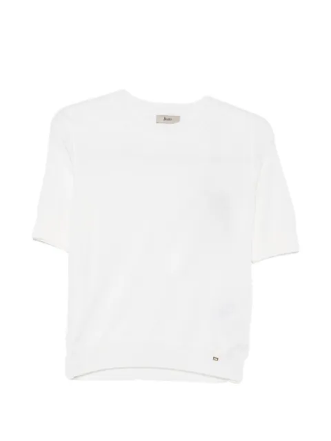 Herno short-sleeve knitted T-shirt White MG000255D70373