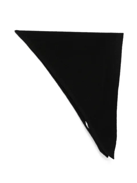 Róhe knitted triangular scarf Black 82042333
