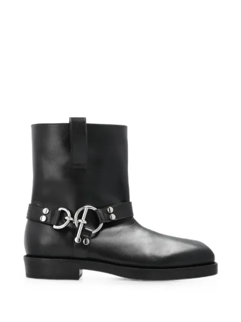 Balmain harness square-toe ankle boots Black HM1TE405LVIT