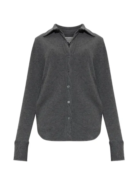 Maison Margiela button-up curved-hem shirt Grey S51DT0043M13302