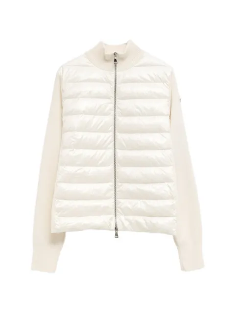 Moncler logo-patch padded jacket Neutrals 9B00036M1131