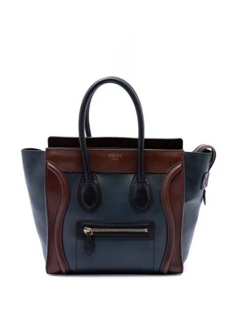 Celine Pre-Owned 2011 Mini Tricolor Leather Luggage tote bag Blue YQBHIXHFSC5ZXUOA