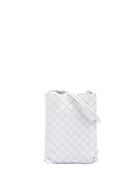 Bottega Veneta Pre-Owned 2012-2026 Nappa Intrecciato Phone Holder crossbody bag White Y6FI7WR6NRSAJ2Y4