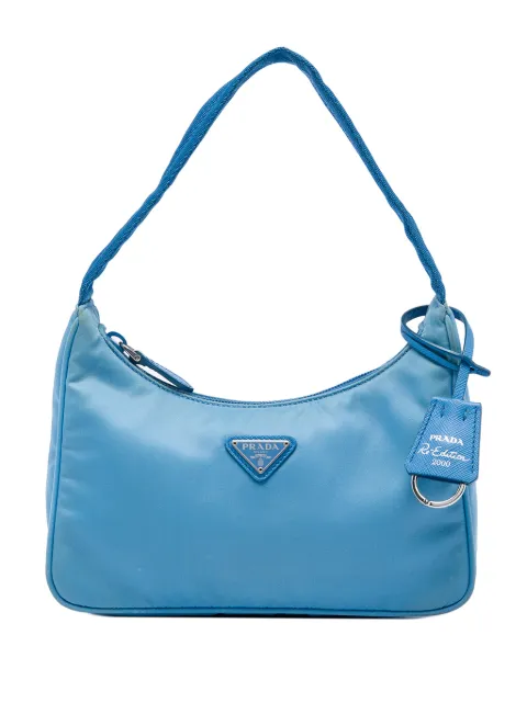 Prada Pre-Owned 2000-2013 Mini Tessuto Re Edition 2000 shoulder bag Blue IHLDKXIA8VHA40MU