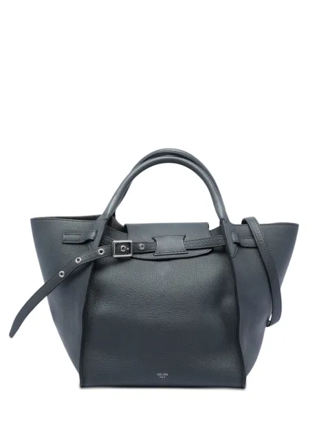 Celine Pre-Owned 2017 Small Grained Calfskin Big Bag satchel Grey 49SG4E1ZF3KE0Z6T