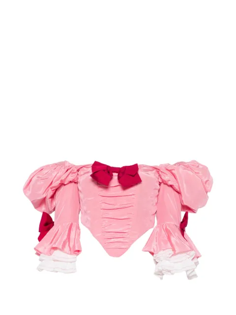 Moschino Pre-Owned 2020 bow-detail ruffled top Pink MO390CAA