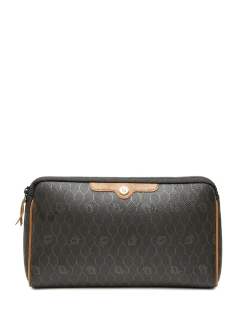 Christian Dior Pre-Owned 20th Century Honeycomb Coated Canvas clutch bag Black YXR3GSTFJQZ18FSF